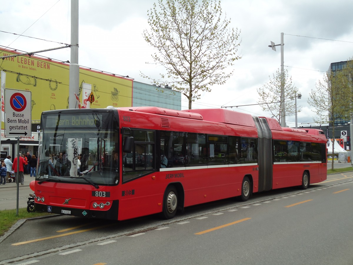 (144'058) - Bernmobil, Bern - Nr. 803/BE 612'803 - Volvo am 11. Mai 2013 in Bern, Guisanplatz