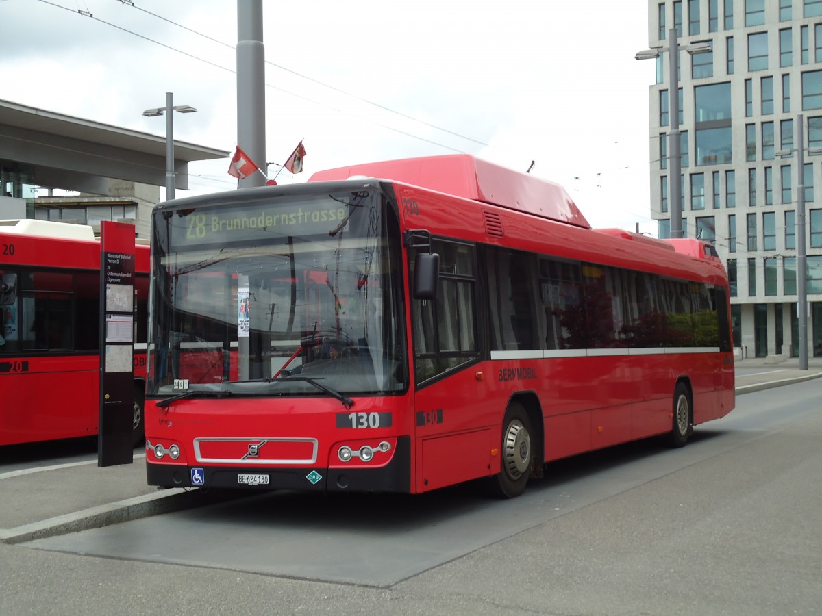 (144'062) - Bernmobil, Bern - Nr. 130/BE 624'130 - Volvo am 11. Mai 2013 in Bern, Wankdorf