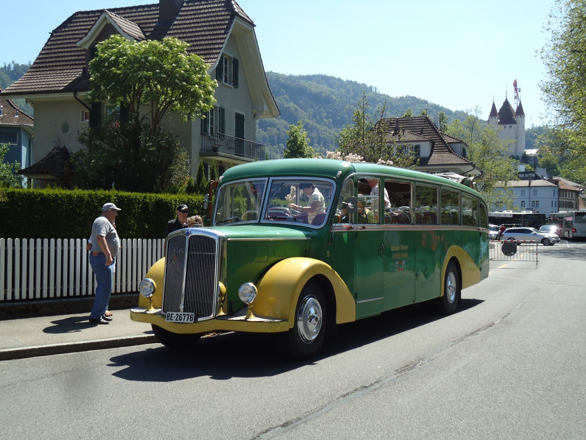 (145'113) - STI Thun - Nr. 15/BE 26'776 - Saurer/Gangloff (ex AvH Heimenschwand Nr. 5) am 16. Juni 2013 in Thun, Garage