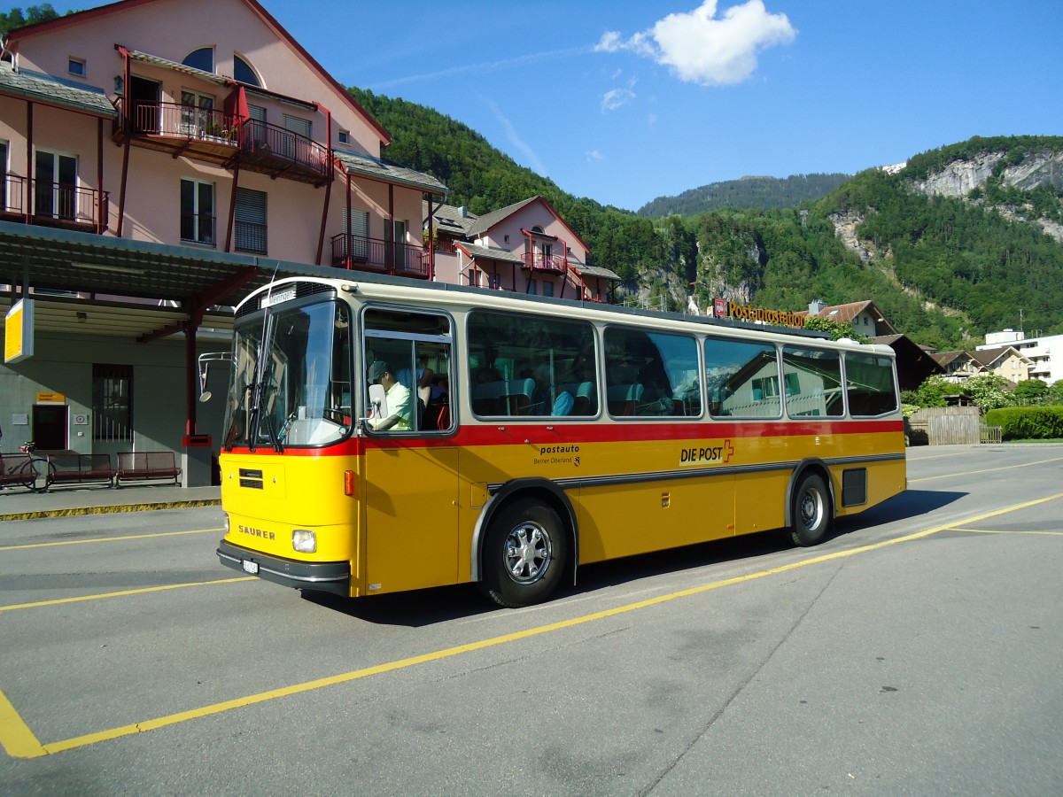 (145'159) - AVG Meiringen - Nr. 73/BE 607'481 - Saurer/R&J (ex P 24'357) am 16. Juni 2013 in Meiringen, Postautostation