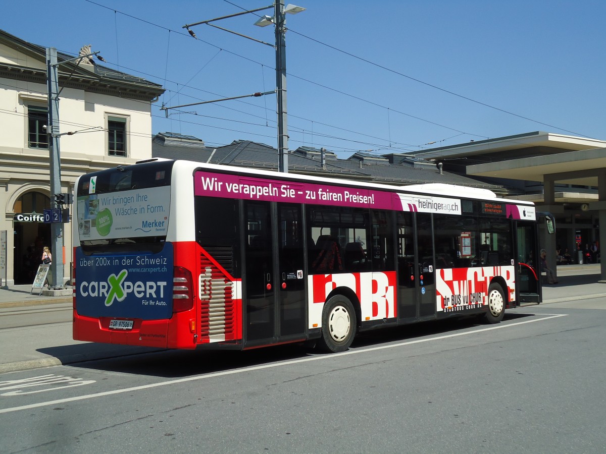 (145'174) - SBC Chur - Nr. 6/GR 97'506 - Mercedes am 17. Juni 2013 beim Bahnhof Chur