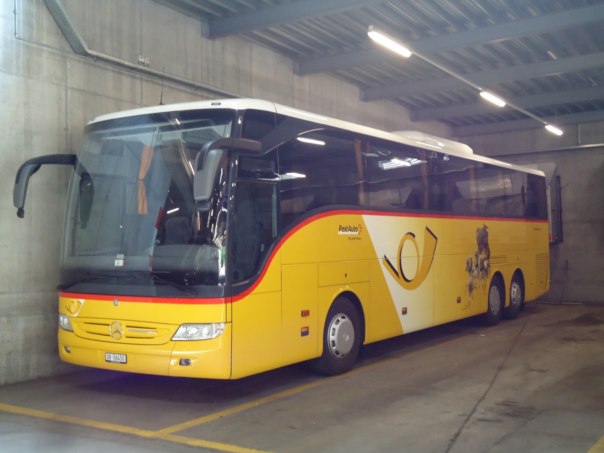 (145'203) - PostAuto Graubnden - GR 56'450 - Mercedes (ex PostAuto Wallis) am 17. Juni 2013 in Chur, Garage 