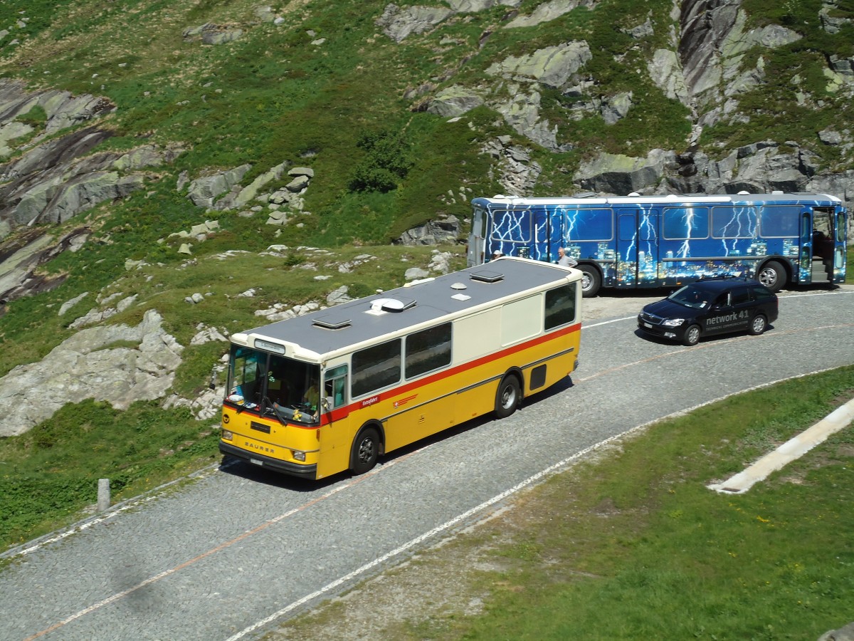 (145'870) - Brndli, Zrich - ZH 180'231 - Saurer/R&J (ex Hofmann, Zrich; ex Pacciarelli, Grono; ex P 25'661) am 20. Juli 2013 in Gotthard, Alte Tremolastrasse