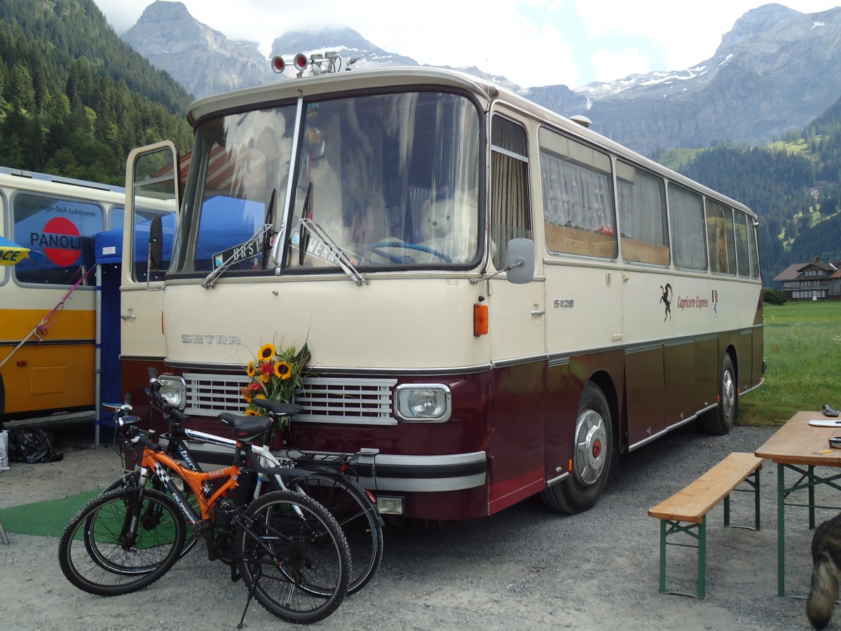 (146'394) - Brngger, Elgg - SH 27'151 - Setra am 17. August 2013 in Lenk, Metschbahnen