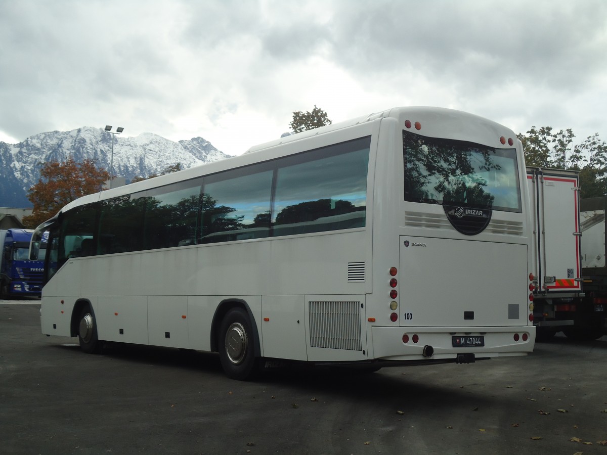 (147'510) - Schweizer Armee - M+47'044 - Scania/Irizar am 13. Oktober 2013 in Thun, Waffenplatz