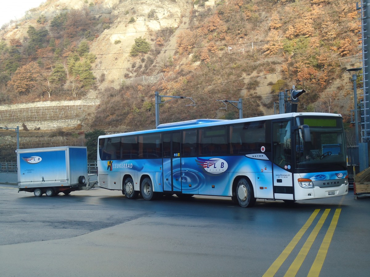 (148'564) - LLB Susten - Nr. 7/VS 38'007 - Setra am 29. Dezember 2013 in Leuk, Garage