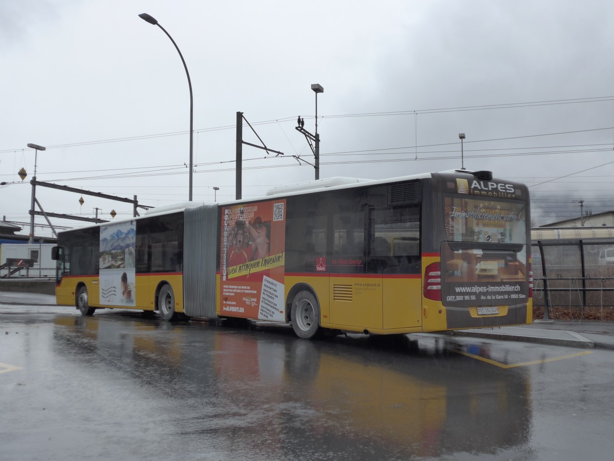 (148'694) - Buchard, Leytron - VS 104'344 - Mercedes am 2. Februar 2024 beim Bahnhof Martigny