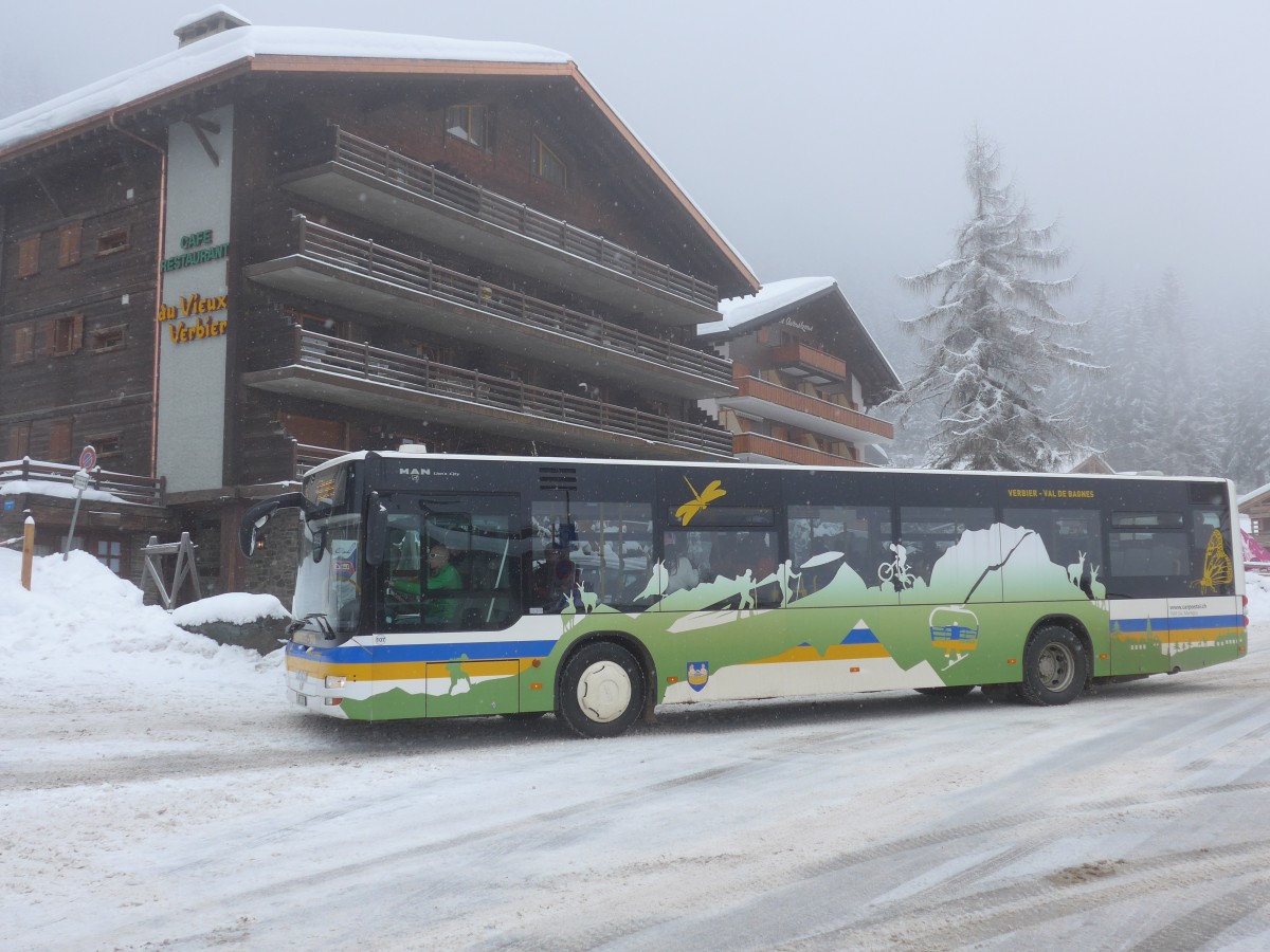 (148'718) - TMR Martigny - Nr. 107/VS 21'551 - MAN am 2. Februar 2014 in Verbier, Mdran