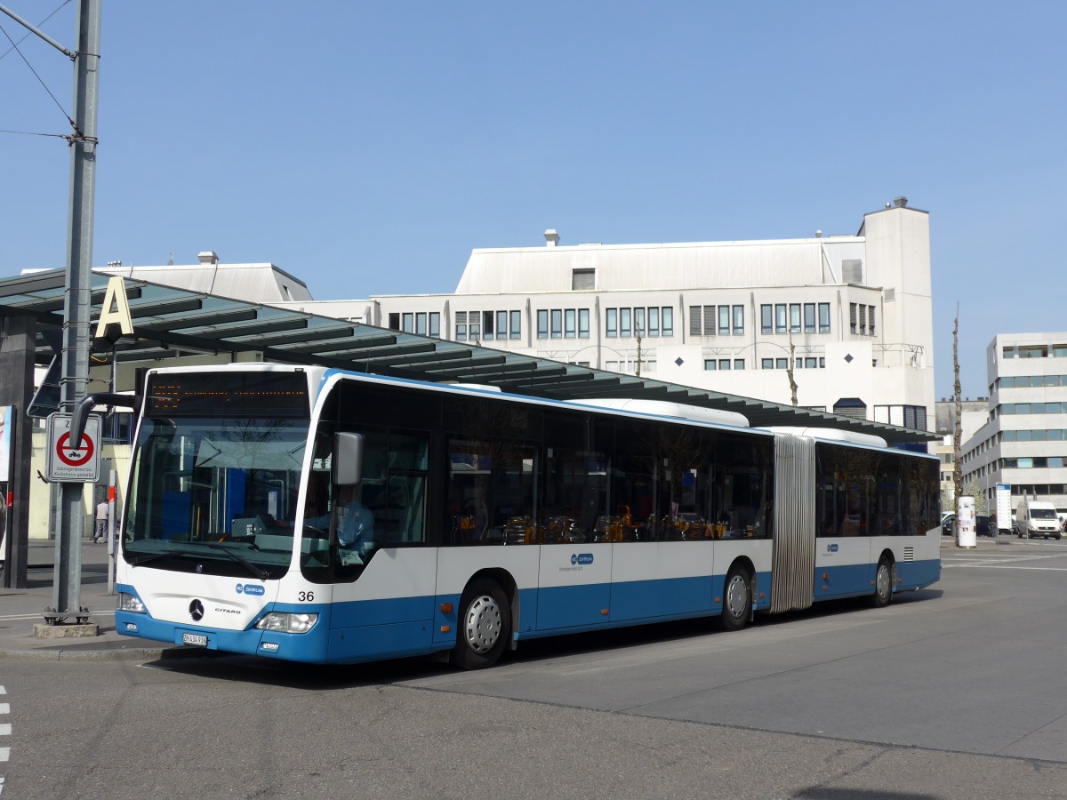 (149'454) - Limmat Bus, Dietikon - Nr. 36/ZH 434'936 - Mercedes am 31. Mrz 2014 beim Bahnhof Dietikon