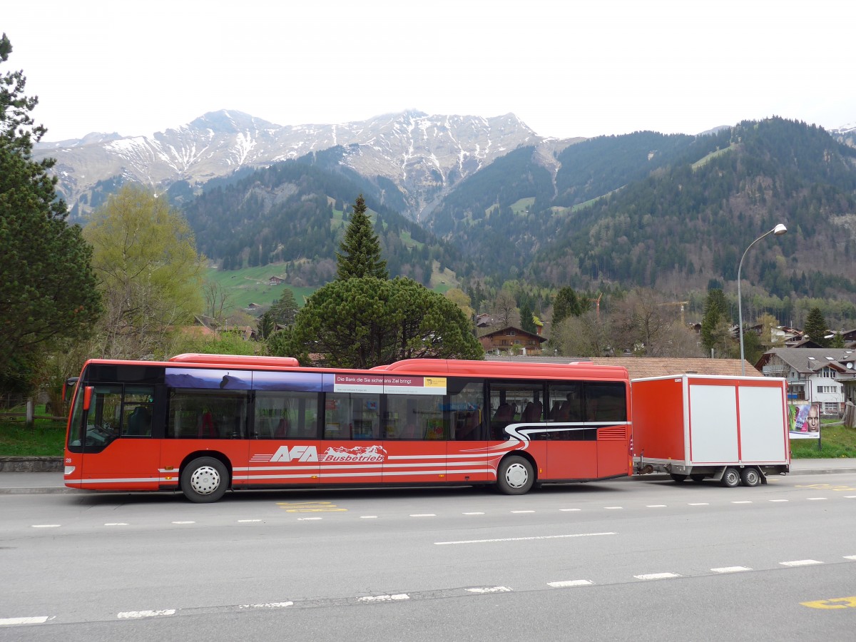 (149'614) - AFA Adelboden - Nr. 28/BE 43'089 - Mercedes am 12. April 2014 beim Bahnhof Frutigen