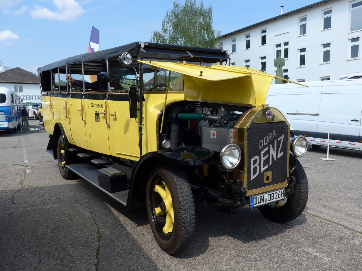 (150'425) - Wolf, Bad Drkheim - DW-DB 26H - Benz/Gaggenau (ex Deutsche Reichspost; ex Feuerwehrfahrzeug/DDR) am 26. April 2014 in Speyer, Technik-Museum