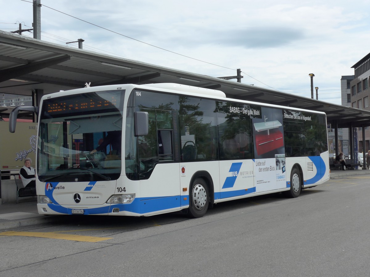 (150'635) - BOGG Wangen b.O. - Nr. 104/SO 116'194 - Mercedes am 10. Mai 2014 beim Bahnhof Olten