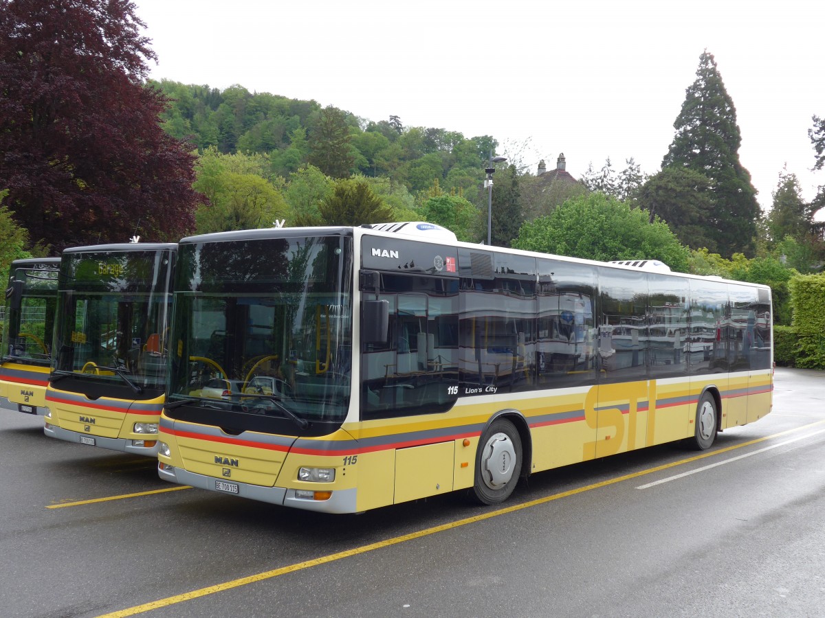 (150'648) - STI Thun - Nr. 115/BE 700'115 - MAN am 12. Mai 2014 bei der Schifflndte Thun