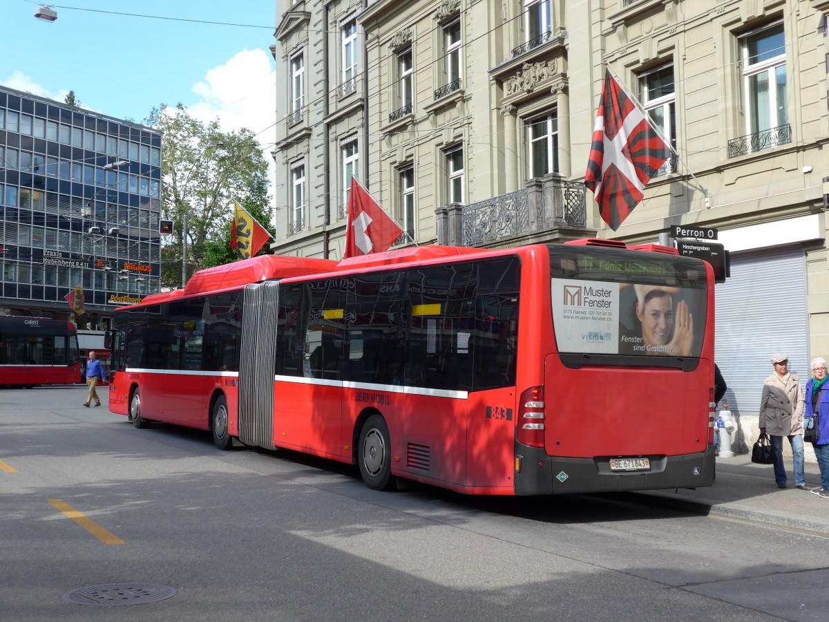 (150'975) - Bernmobil, Bern - Nr. 843/BE 671'843 - Mercedes am 28. Mai 2014 in Bern, Hirschengraben