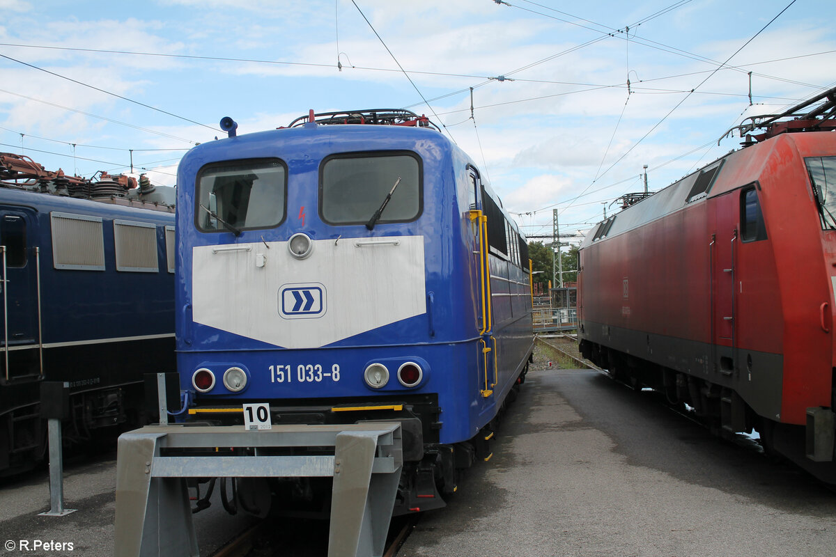 151 033-8 abgestellt im BW Nürnberg beim Tag der offenen Tür. 29.07.23