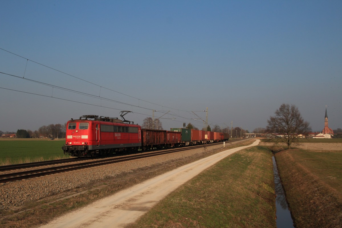 151 071-8 von Freilassing kommend am 14. Mrz 2014 bei bersee.