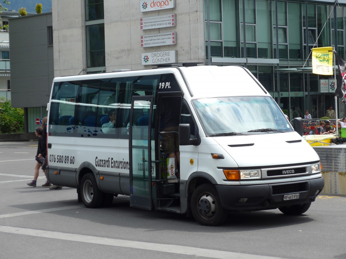 (151'539) - Guzzardi, Vevey - VD 463'910 - Iveco am 15. Juni 2014 beim Bahnhof Interlaken Ost