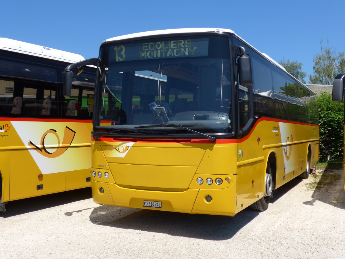 (151'742) - CarPostal Ouest - VD 510'242 - Volvo (ex P 25'163) am 21. Juni 2014 in Yverdon, Garage