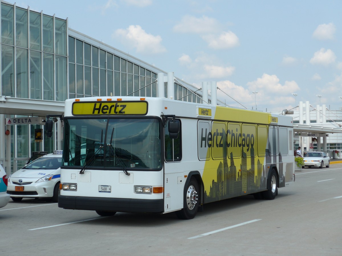 (153'366) - Hertz, Chicago - Nr. 9/5408 N - Gillig am 20. Juli 2014 in Chicago, Airport O'Hare