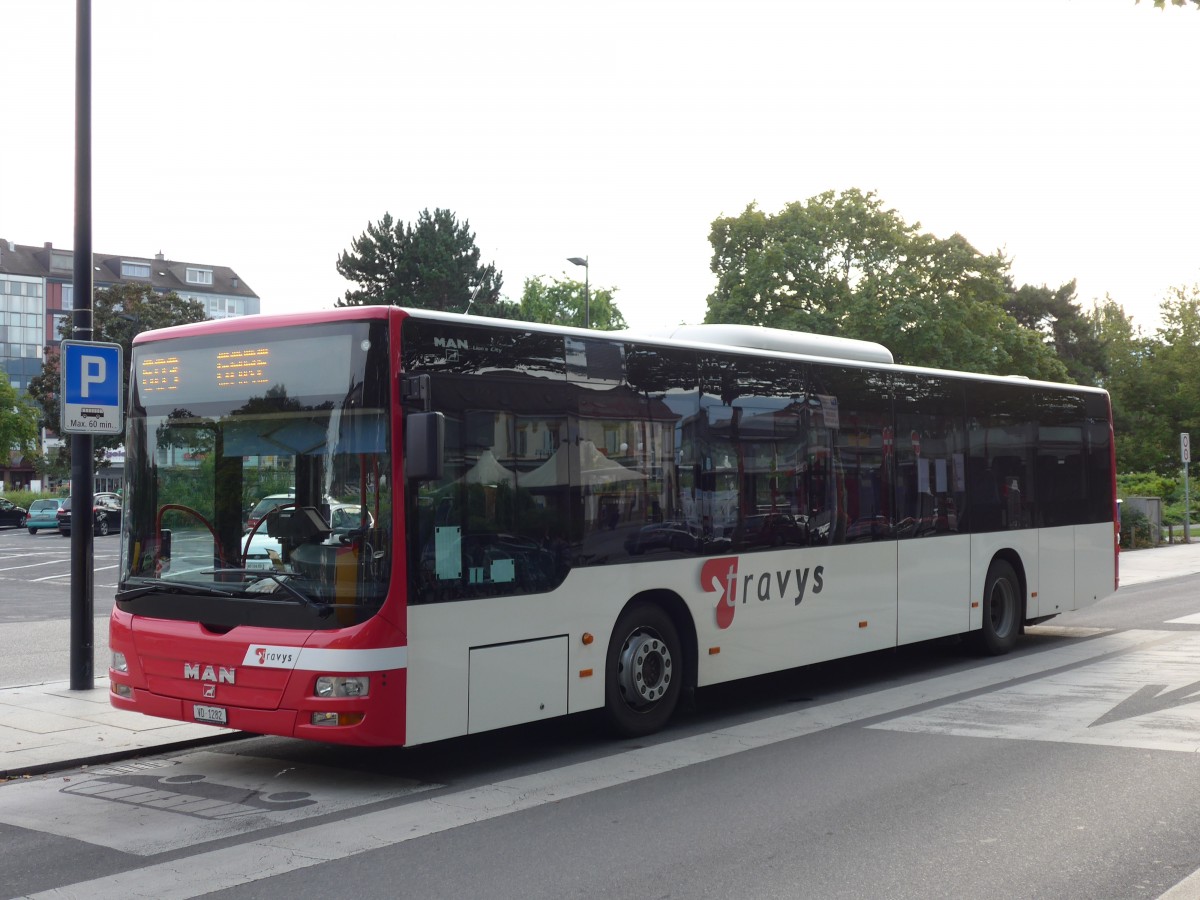 (153'457) - TRAVYS Yverdon - VD 1282 - MAN am 23. Juli 2014 beim Bahnhof Yverdon