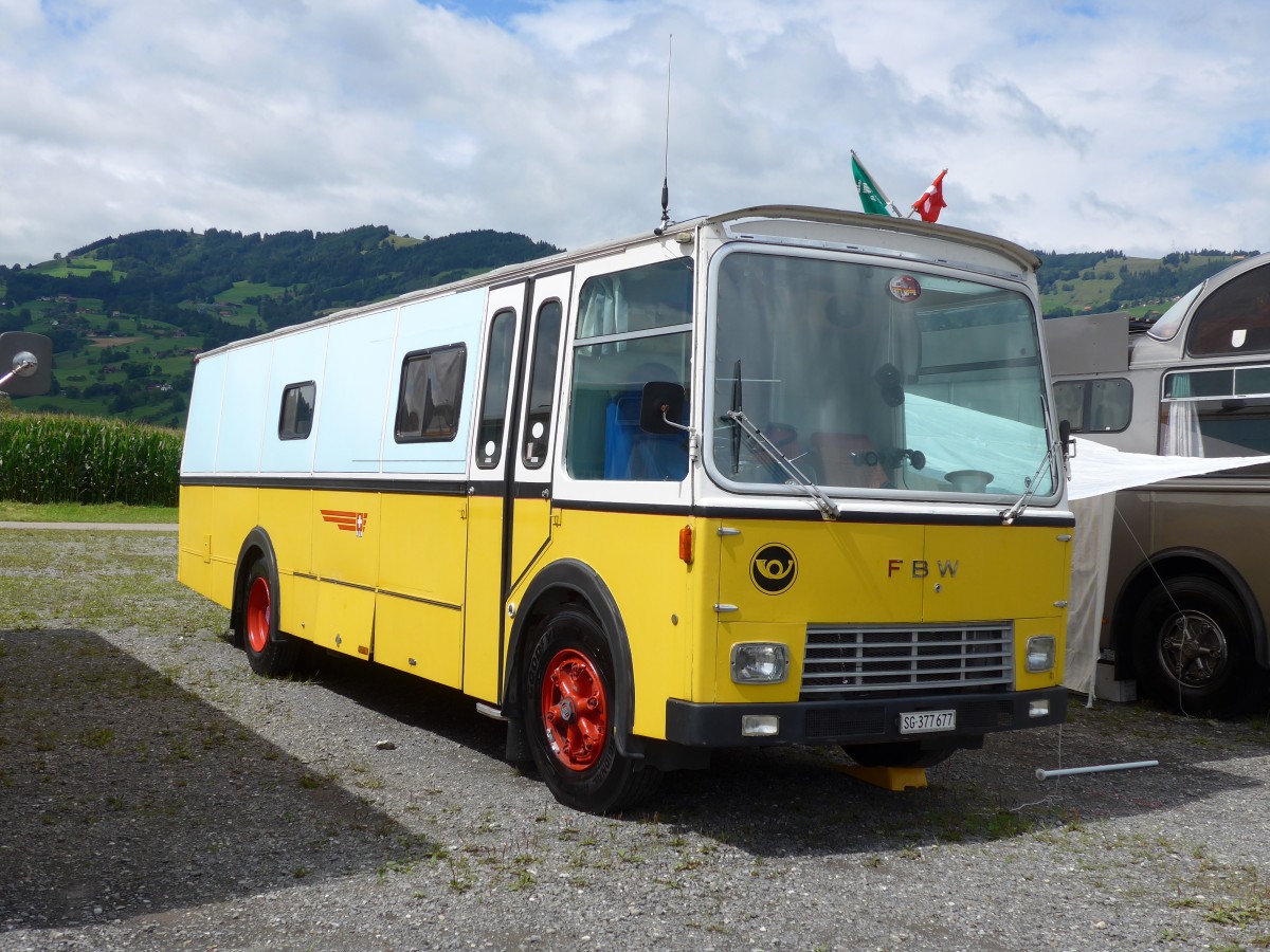 (153'820) - Wucher, Schnis - SG 377'677 - FBW/Hess (ex Schr, Ettenhausen; ex Fehlmann, Brittnau; ex Landolt, Langenthal; ex P 24'174) am 16. August 2014 in Altsttten, Allmendplatz