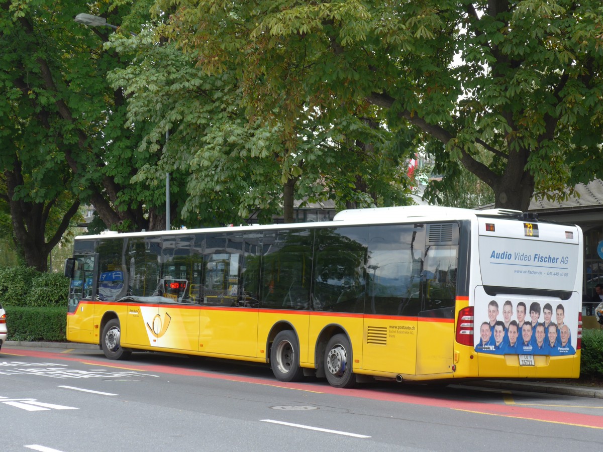 (154'068) - Bucheli, Kriens - Nr. 27/LU 15'711 - Mercedes am 19. August 2014 beim Bahnhof Luzern