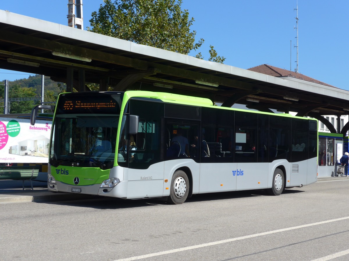 (155'390) - Busland, Burgdorf - Nr. 105/BE 737'105 - Mercedes am 27. September 2014 beim Bahnhof Burgdorf