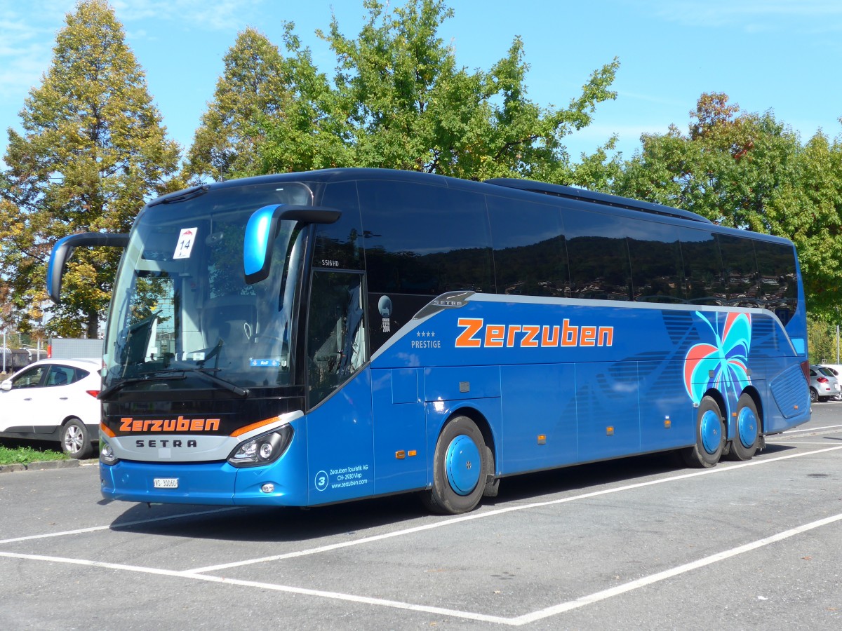 (155'413) - Zerzuben, Visp-Eyholz - Nr. 3/VS 30'060 - Setra am 29. September 2014 in Thun, Seestrasse