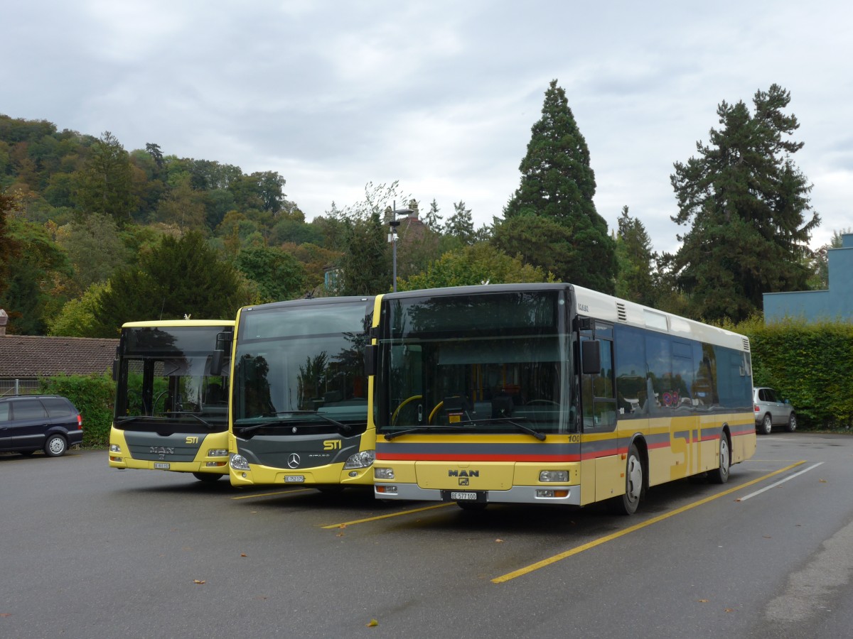 (155'788) - STI Thun - Nr. 100/BE 577'100 - MAN am 16. Oktober 2014 bei der Schifflndte Thun