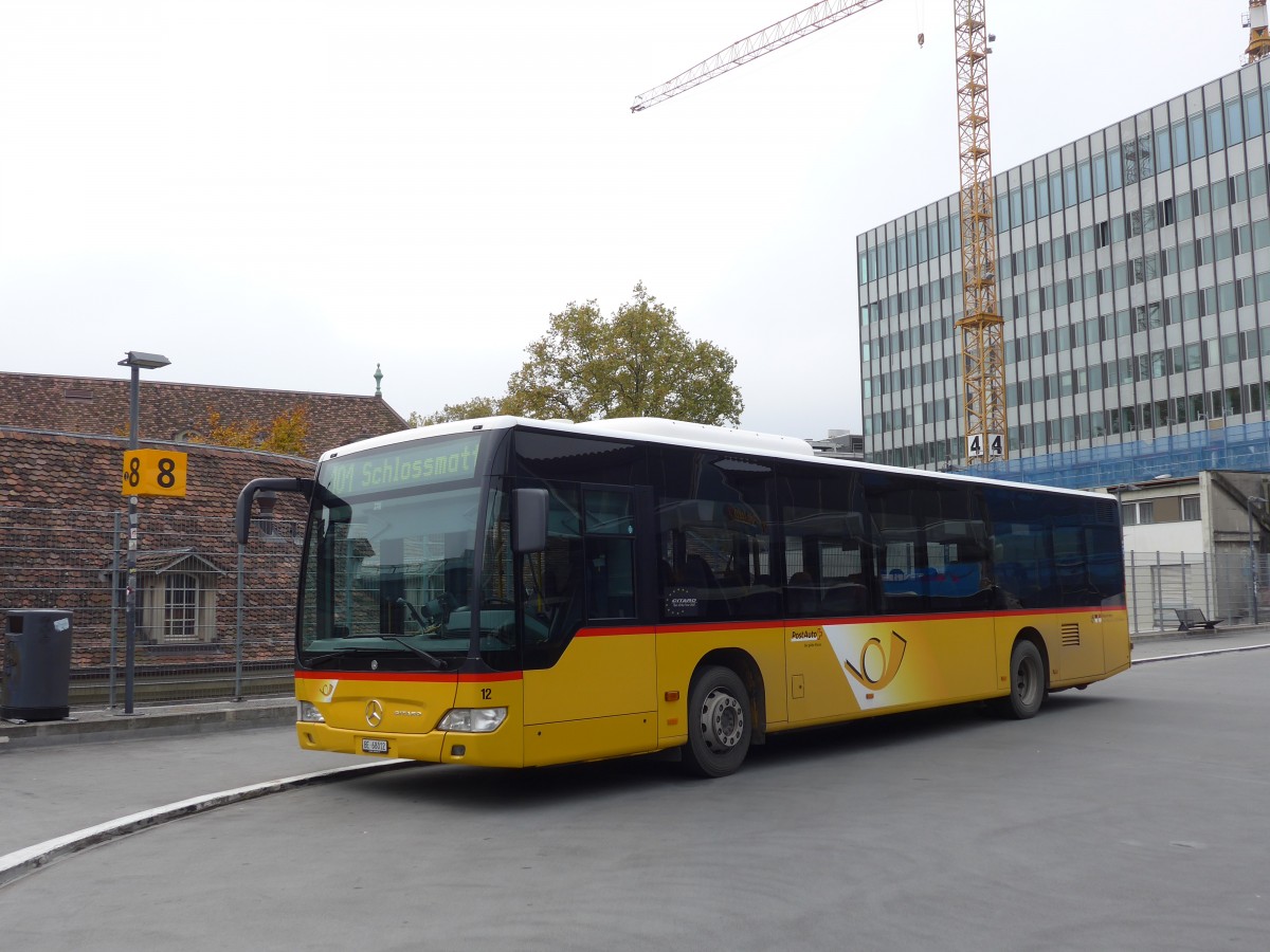 (156'115) - Steiner, Ortschwaben - Nr. 12/BE 68'012 - Mercedes am 26. Oktober 2014 in Bern, Postautostation