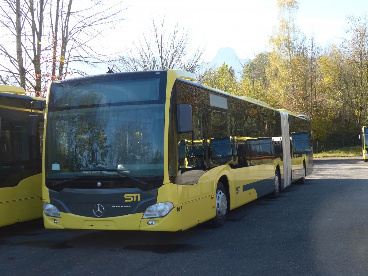 (156'384) - STI Thun - Nr. 167 - Mercedes am 1. November 2014 in Thun, Waffenplatz