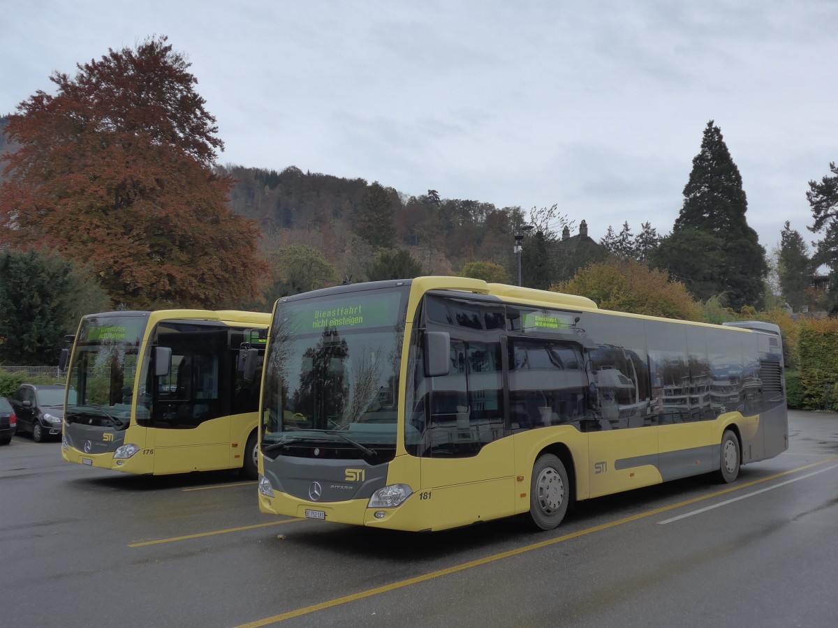 (156'485) - STI Thun - Nr. 181/BE 752'181 - Mercedes am 10. November 2014 bei der Schifflndte Thun