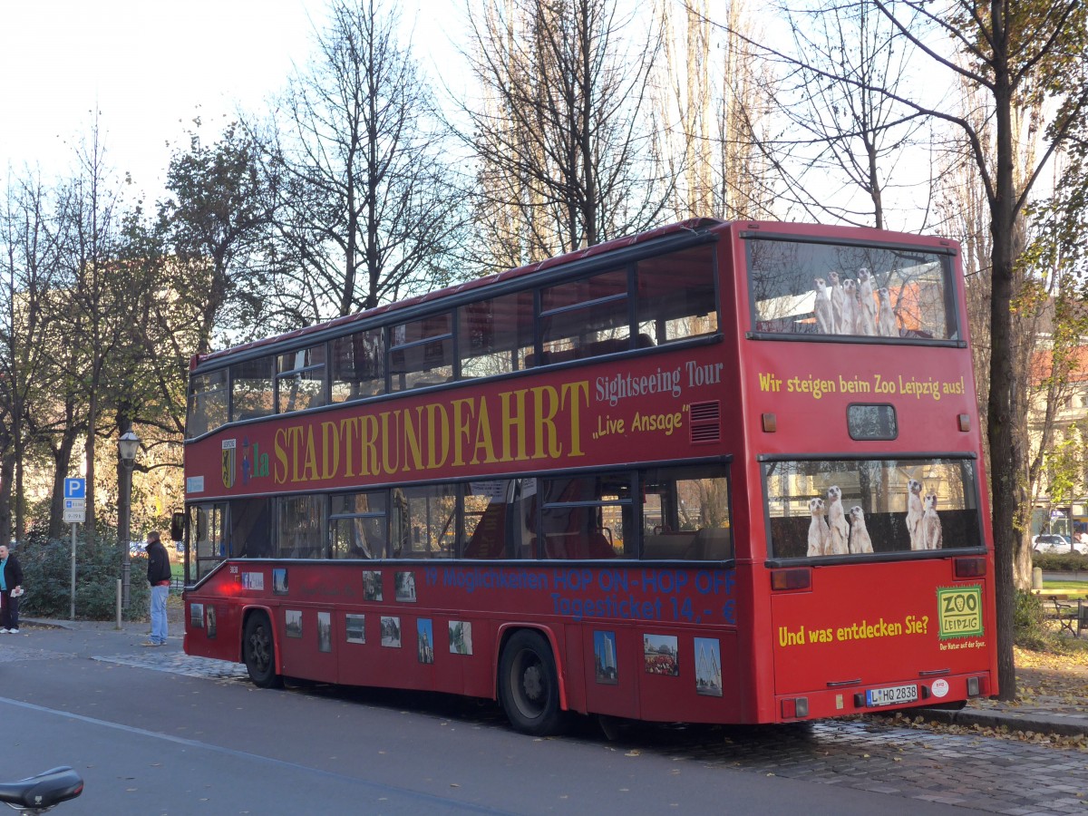 (156'555) - Royal London Bus, Leipzig - Nr. 3838/L-HQ 2838 - MAN am 17. November 2014 beim Hauptbahnhof Leipzig