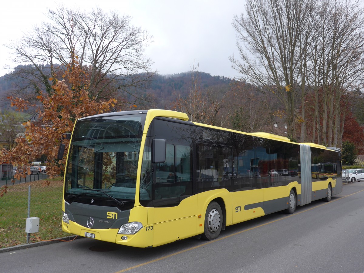 (157'608) - STI Thun - Nr. 173/BE 752'173 - Mercedes am 6. Dezember 2014 bei der Schifflndte Thun