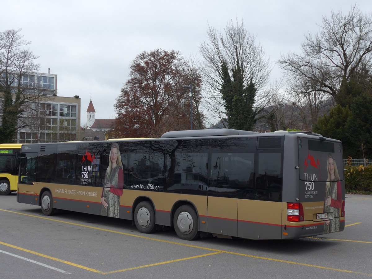 (157'684) - STI Thun - Nr. 149/BE 801'149 - MAN am 7. Dezember 2014 bei der Schifflndte Thun