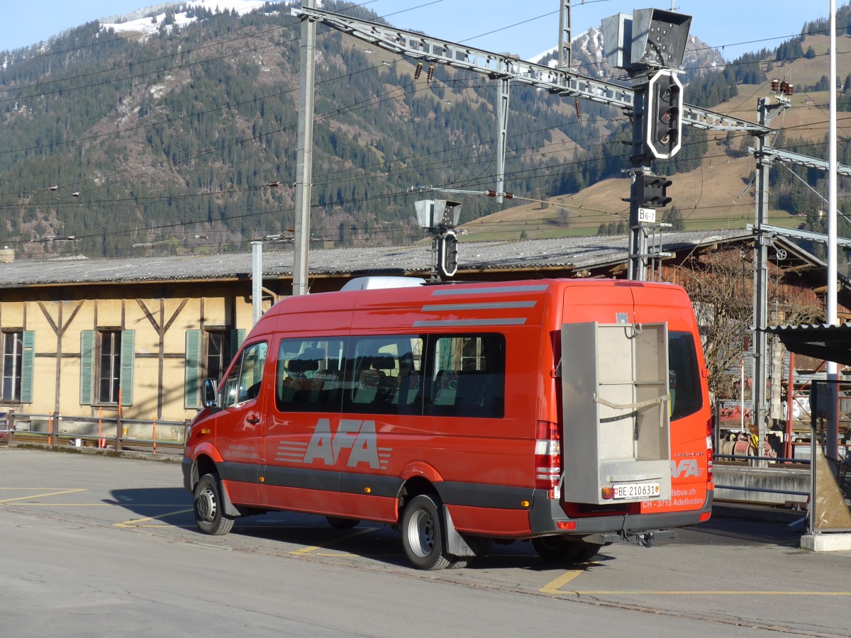 (157'861) - AFA Adelboden - Nr. 53/BE 210'631 - Mercedes am 21. Dezember 2014 beim Bahnhof Zweisimmen