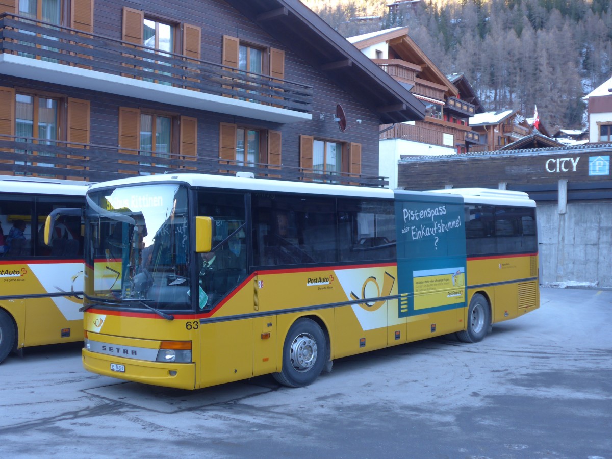 (157'904) - Zerzuben, Visp-Eyholz - Nr. 63/VS 78'070 - Setra am 23. Dezember 2014 in Grchen, Post