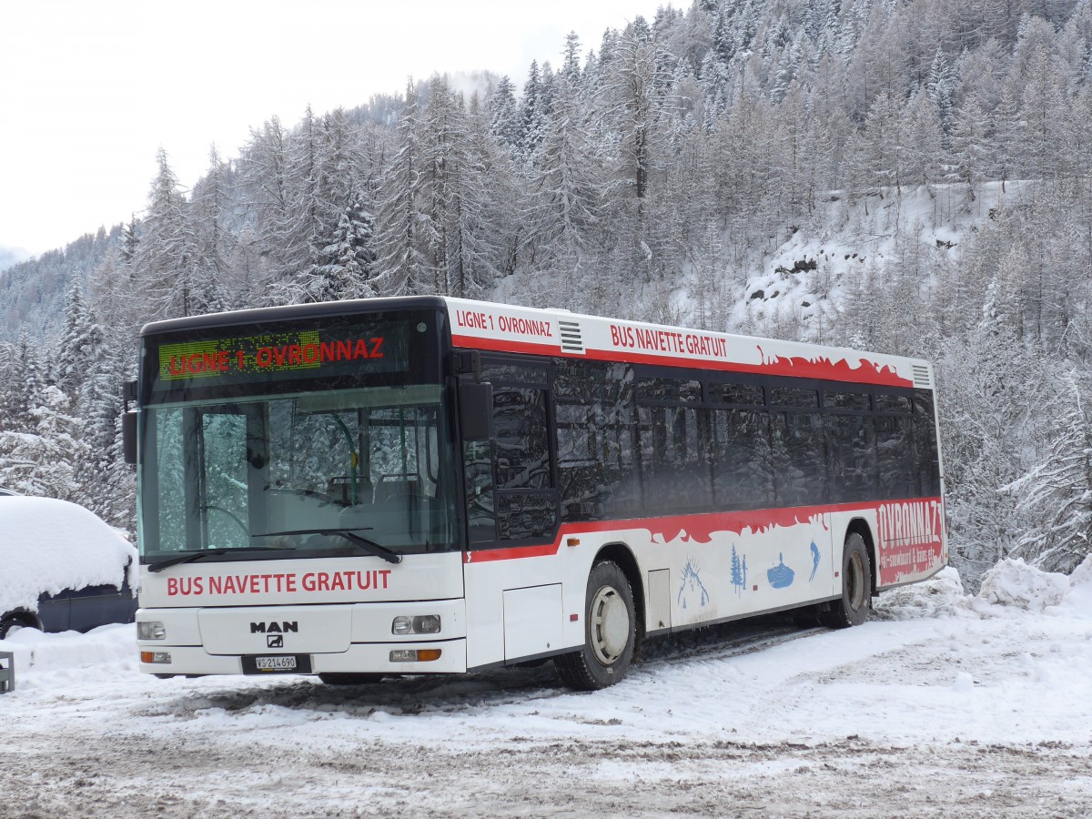 (157'989) - Buchard, Leytron - Nr. 99/VS 214'690 - MAN am 28. Dezember 2014 in Ovronnaz, Lui Teise