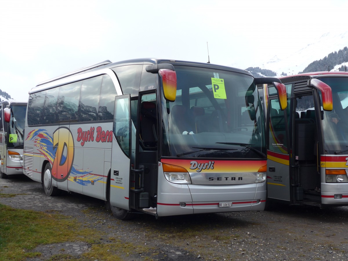 (158'356) - Dysli, Bern - Nr. 24/BE 106'501 - Setra am 11. Januar 2015 in Frutigen, Flugplatz