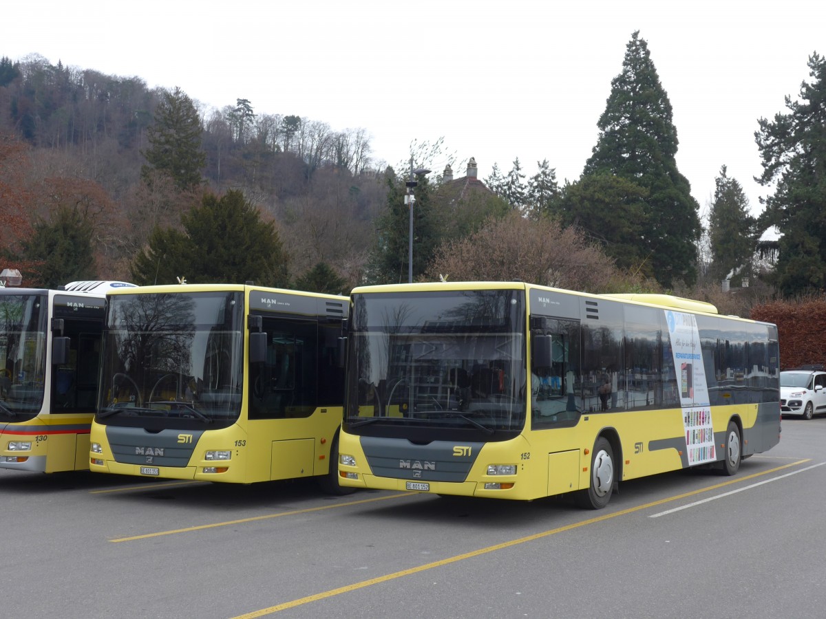 (158'447) - STI Thun - Nr. 152/BE 801'152 - MAN am 19. Januar 2015 bei der Schifflndte Thun