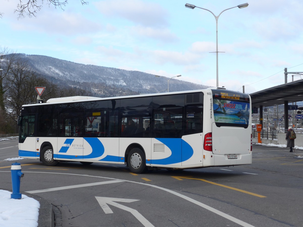 (158'625) - BOGG Wangen b.O. - Nr. 103/SO 157'068 - Mercedes am 4. Februar 2015 beim Bahnhof Olten