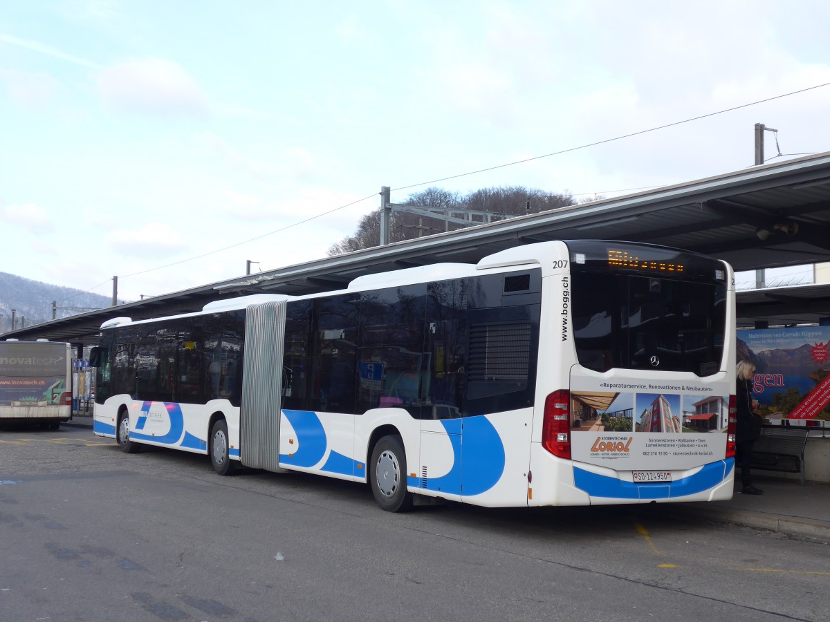 (158'635) - BOGG Wangen b.O. - Nr. 207/SO 124'950 - Mercedes am 4. Februar 2015 beim Bahnhof Olten