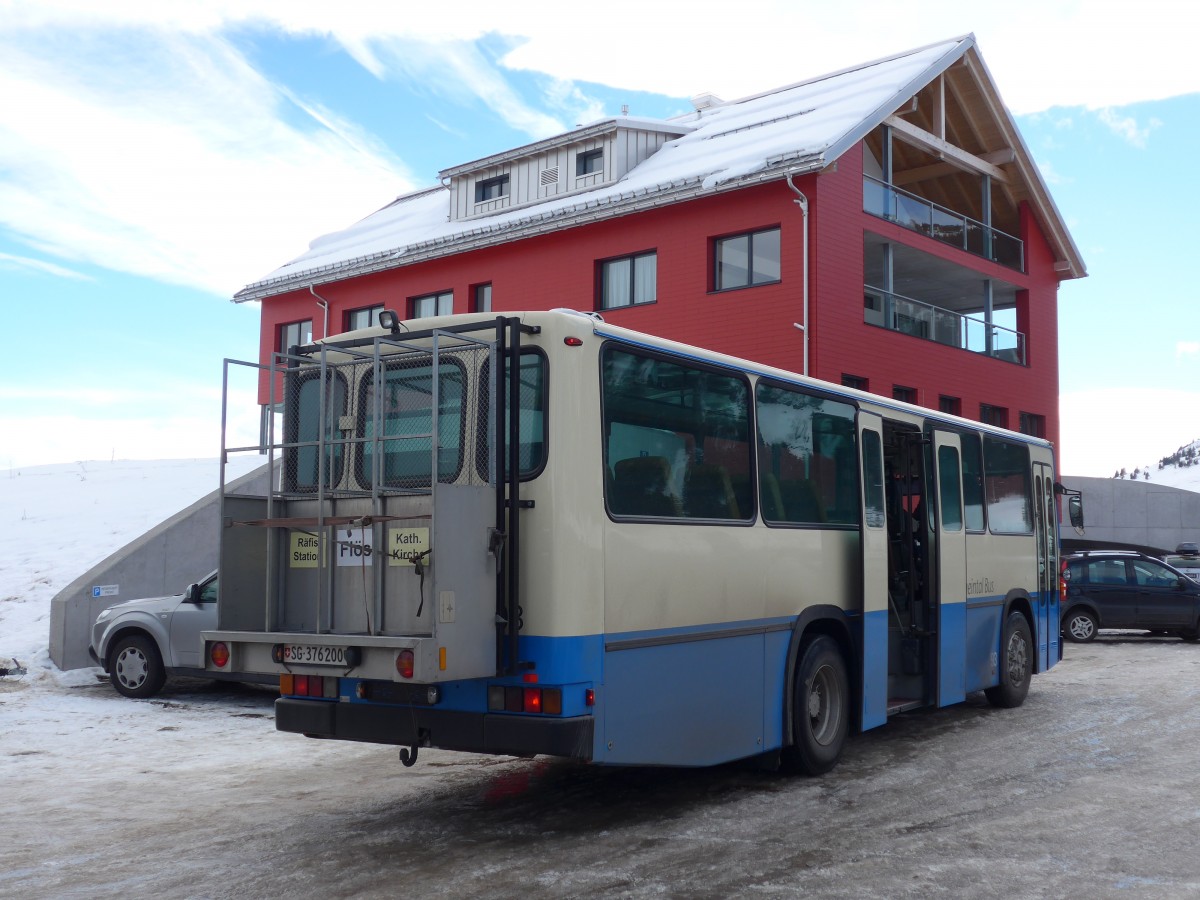 (158'715) - RTB Altsttten - Nr. 93/SG 376'200 - NAW/Lauber (ex R.G.V. Autobus, Stabio; ex AMSA Chiasso Nr. 23; ex AWA Amden Nr. 3) am 14. Februar 2015 in Buchserberg, Berghaus