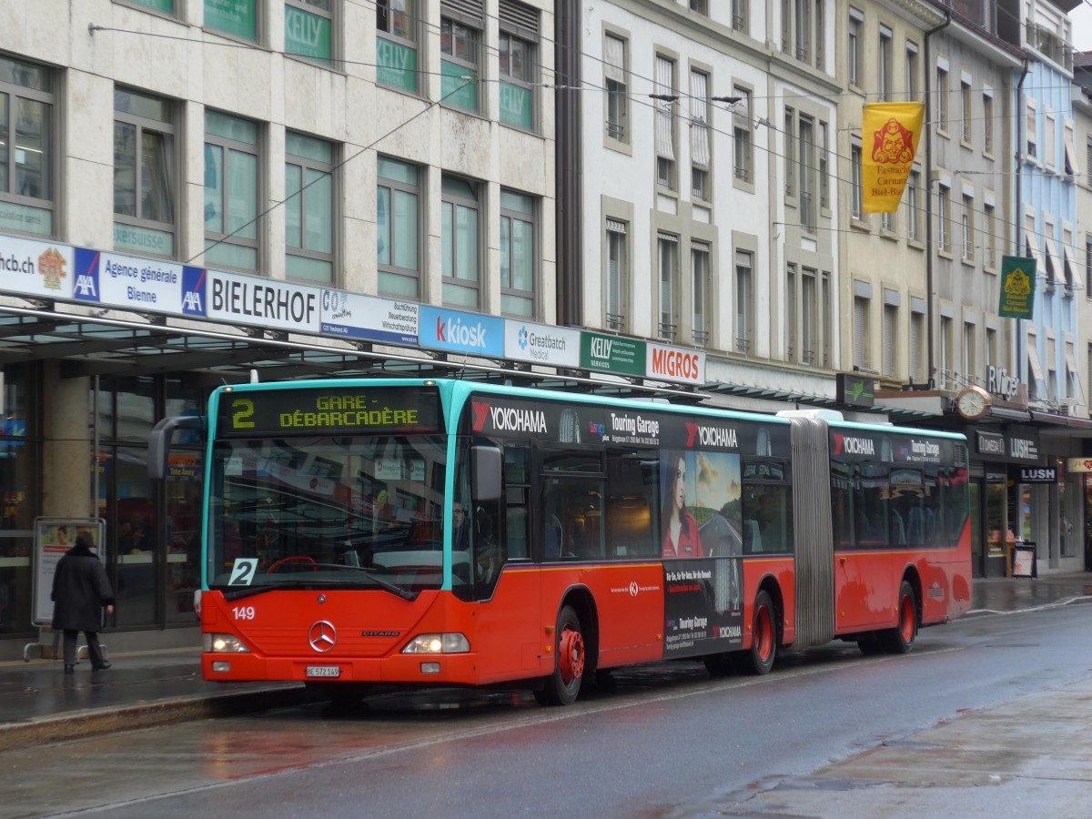 (158'959) - VB Biel - Nr. 149/BE 572'149 - Mercedes am 2. Mrz 2015 in Biel, Guisanplatz