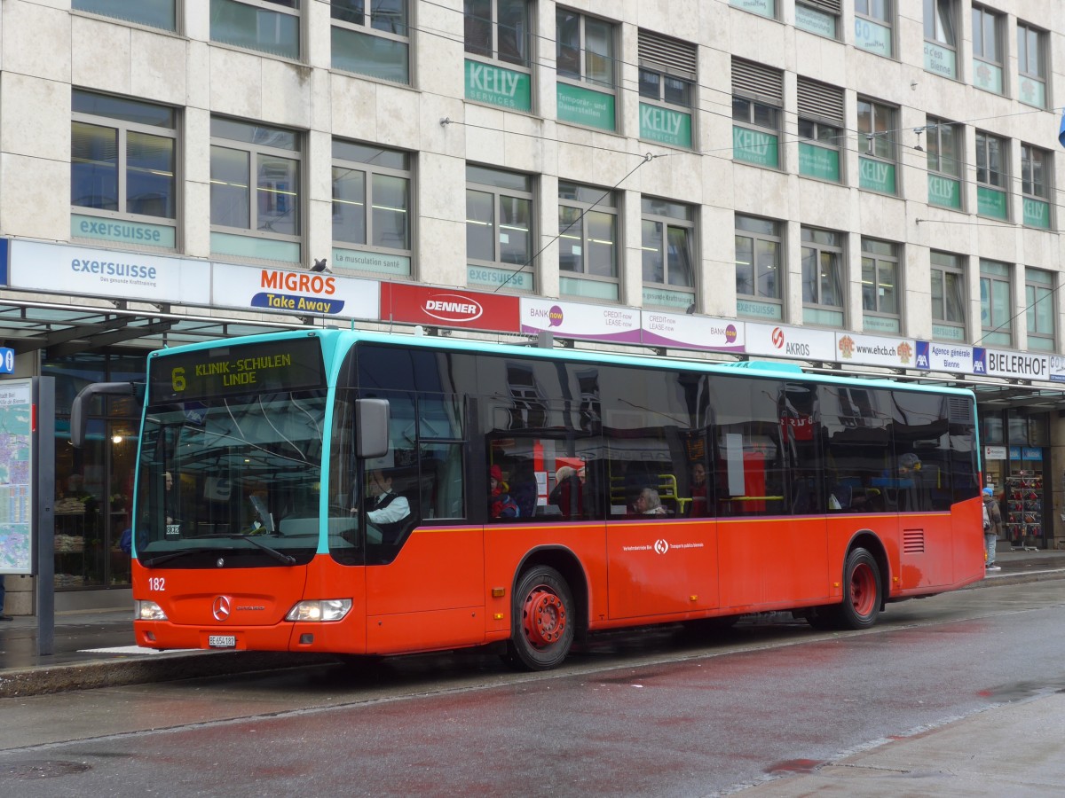 (158'961) - VB Biel - Nr. 182/BE 654'182 - Mercedes am 2. Mrz 2015 in Biel, Guisanplatz