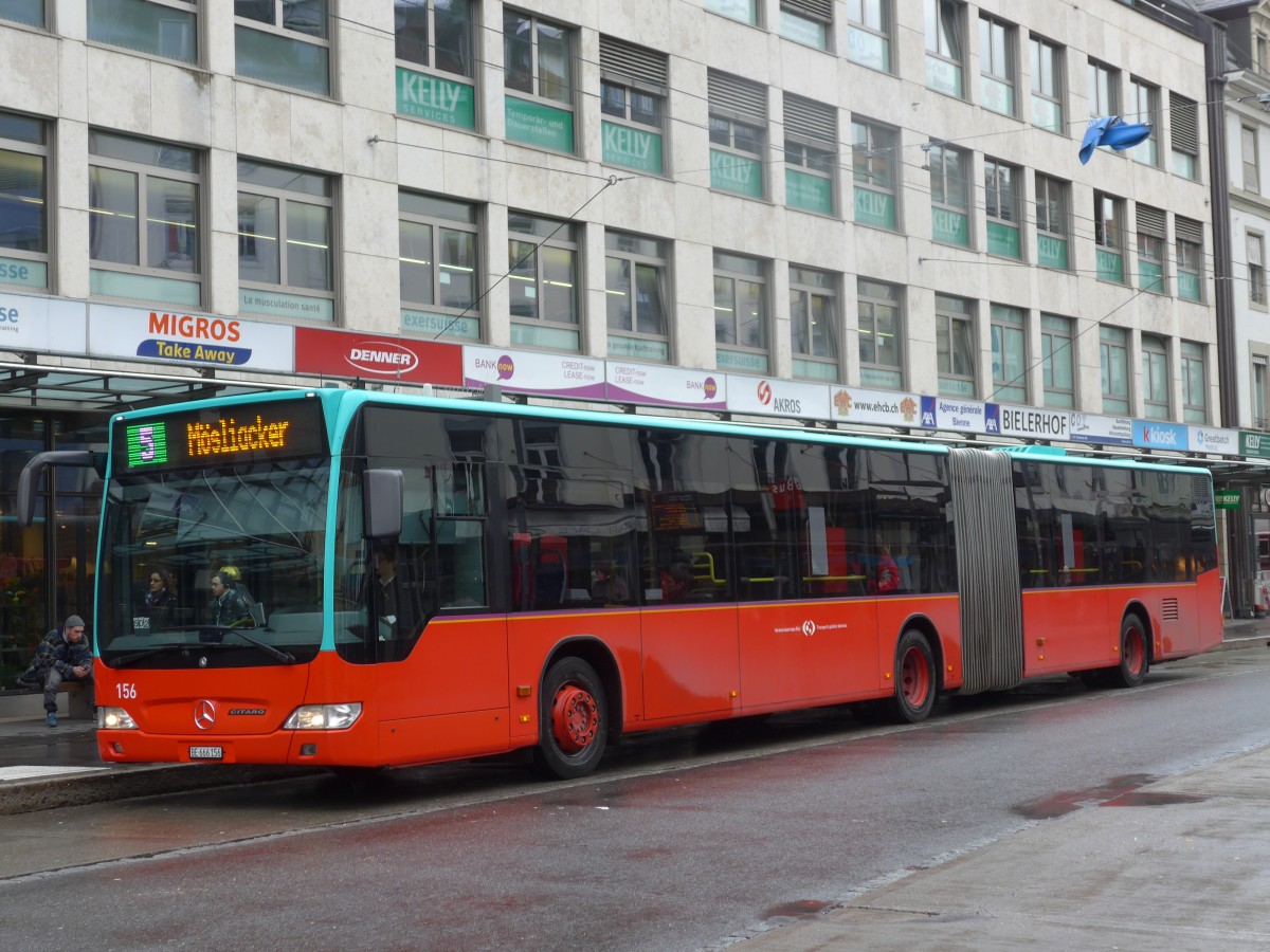 (158'966) - VB Biel - Nr. 156/BE 666'156 - Mercedes am 2. Mrz 2015 in Biel, Guisanplatz