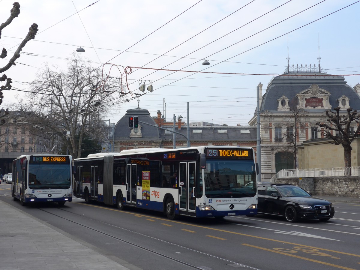 (159'137) - TPG Genve - Nr. 1170/GE 960'920 - Mercedes am 14. Mrz 2015 in Genve, Place des Vingt-Deux-Cantons