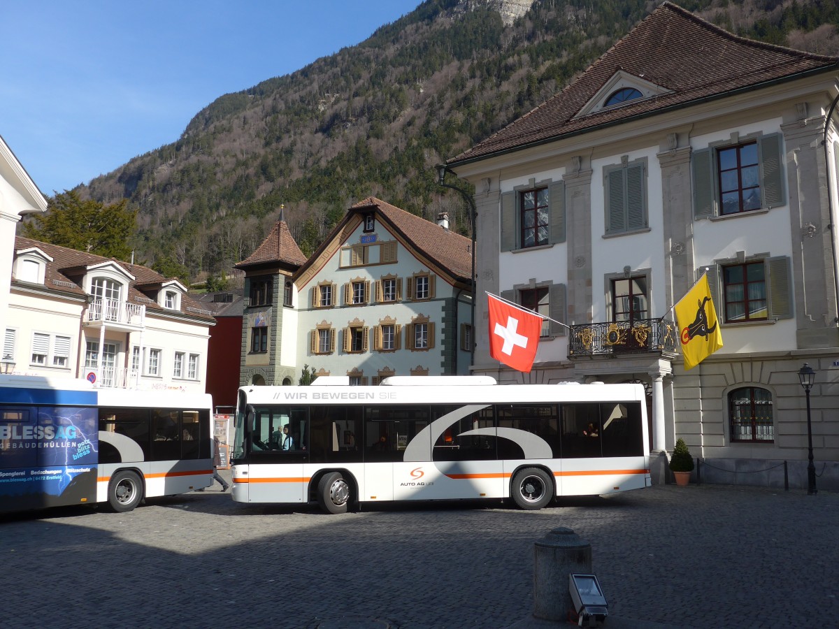 (159'296) - AAGU Altdorf - Nr. 5/UR 9329 - Scania/Hess am 18. Mrz 2015 in Altdorf, Telldenkmal