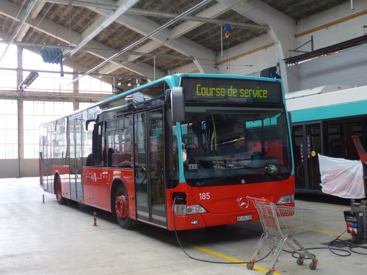 (159'501) - VB Biel - Nr. 185/BE 654'185 - Mercedes am 28. Mrz 2015 in Biel, Depot