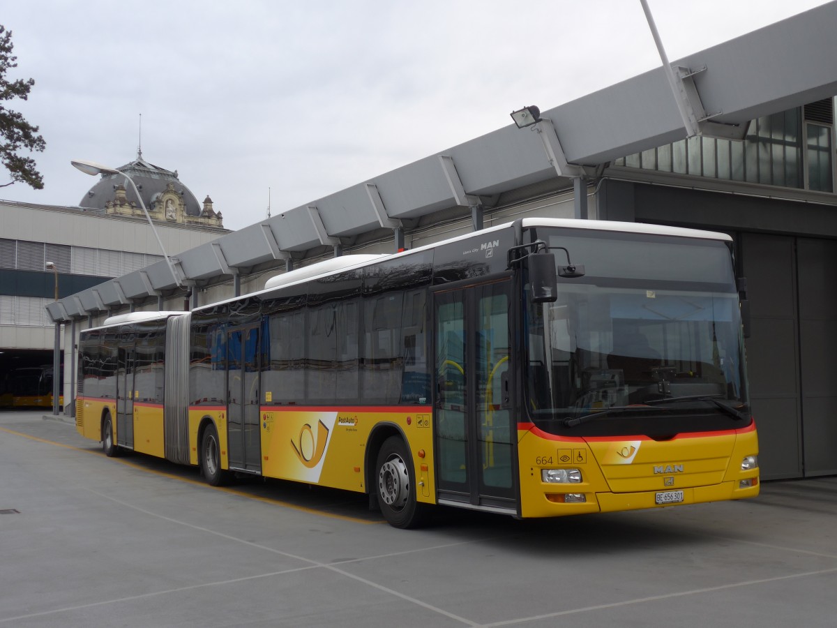 (159'525) - PostAuto Bern - Nr. 664/BE 656'301 - MAN am 28. Mrz 2015 in Bern, Postautostation